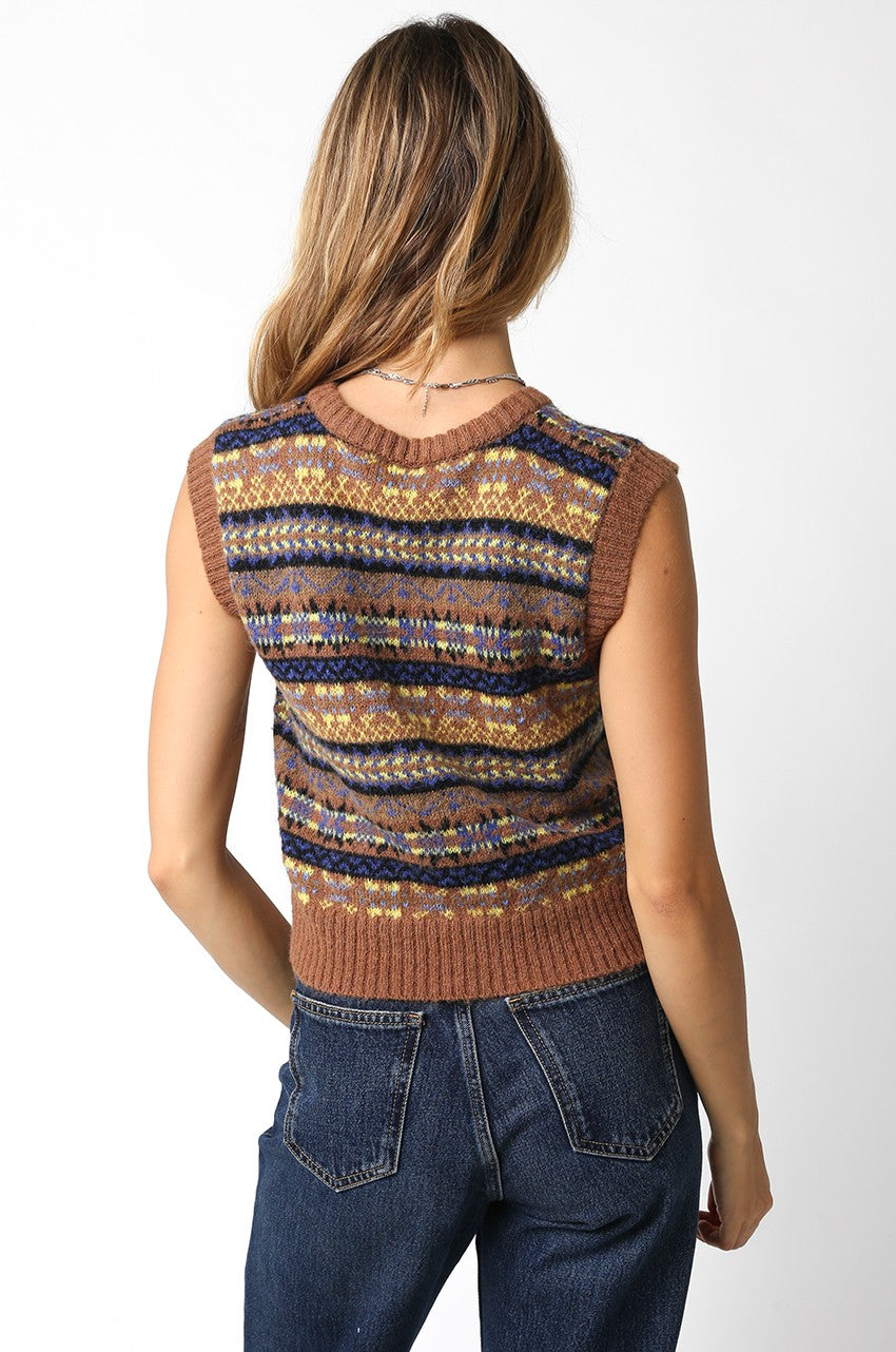 Brown Marjorie Sweater Vest