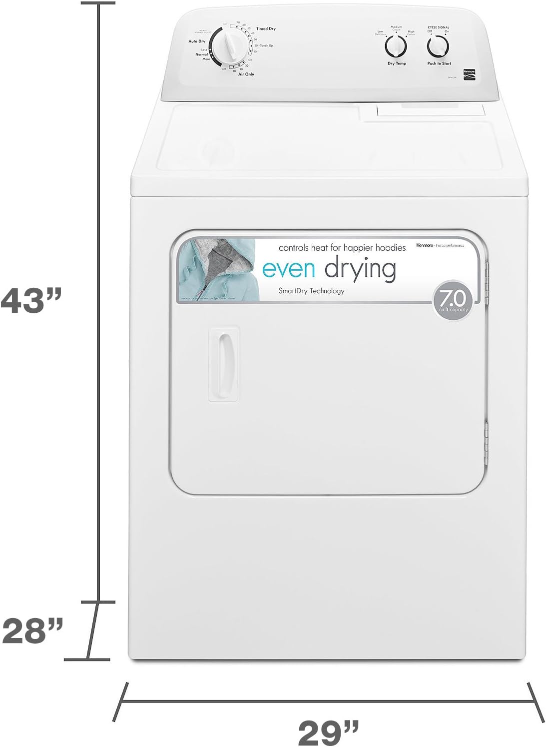 Kenmore Secadora Eléctrica de Carga Frontal de 29