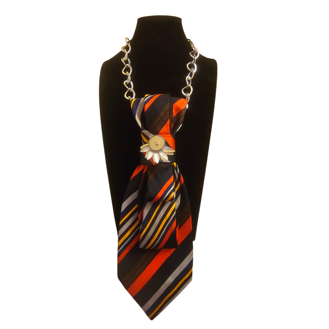 Stripes Fire 4-in-1 Jeweled Tie