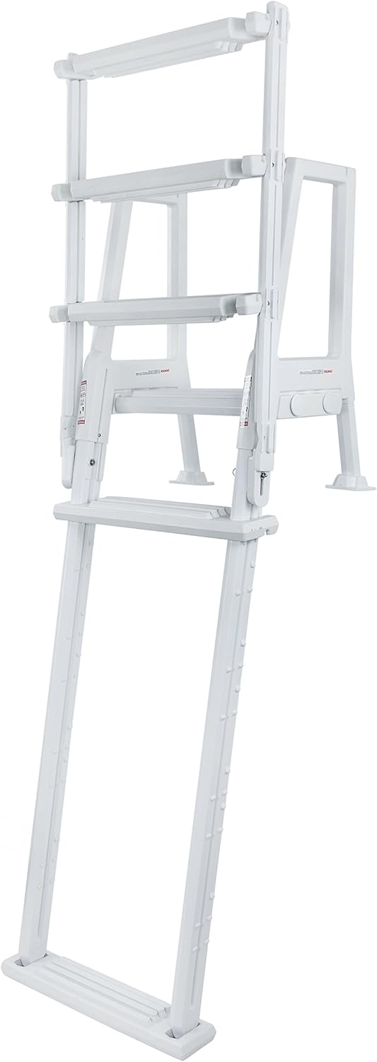 Escalones antideslizantes Aqua Select para piscinas elevadas | Azul | Para piscinas sobre tierra | Se pueden montar en terrazas de 48