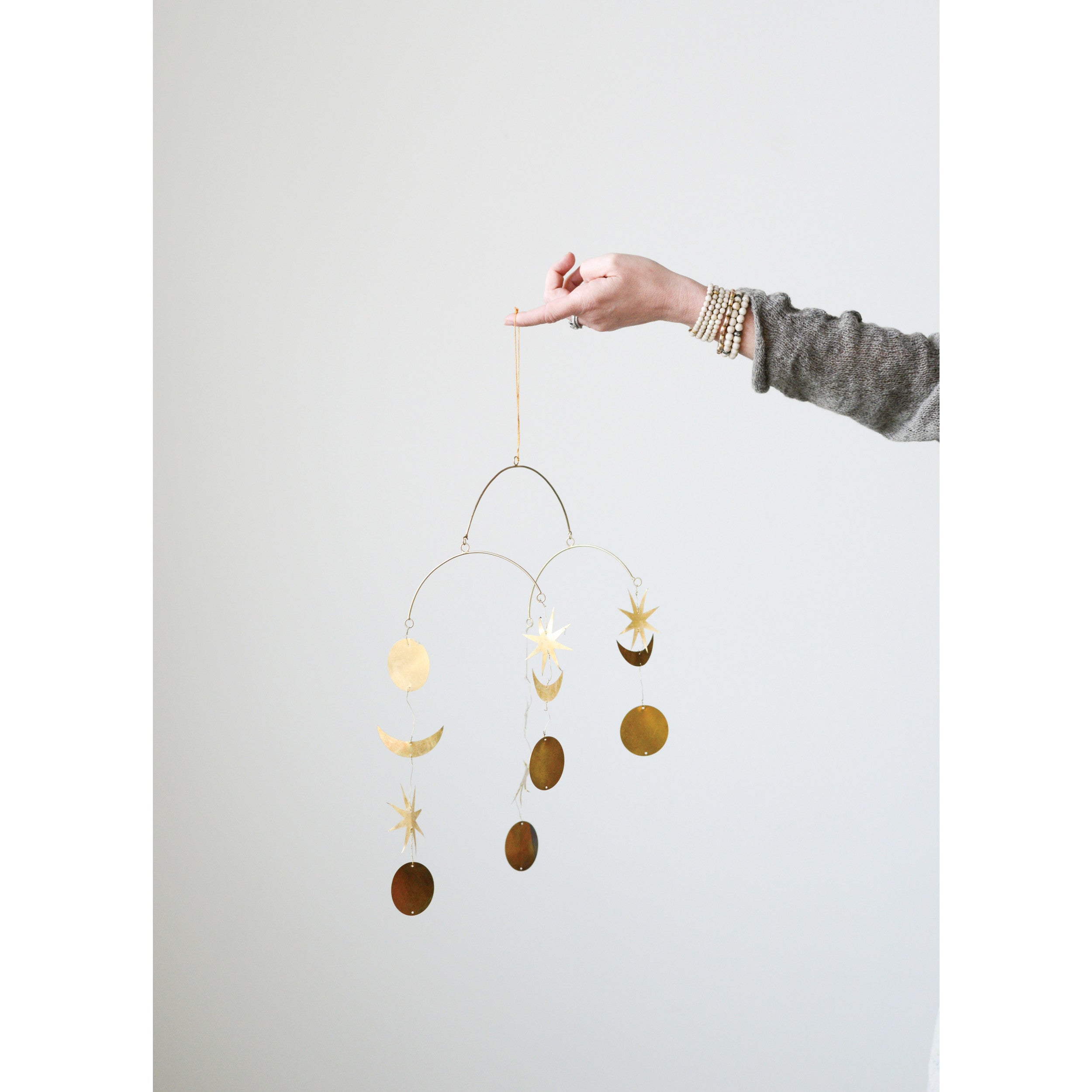 Brass Star & Moon Mobile
