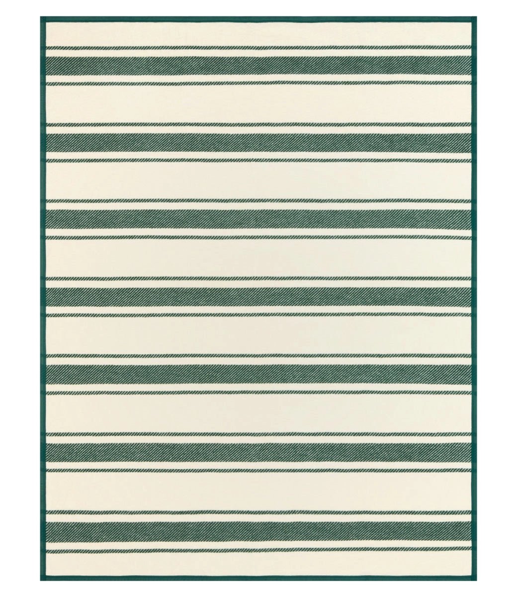 Dockside Stripe Evergreen Blanket