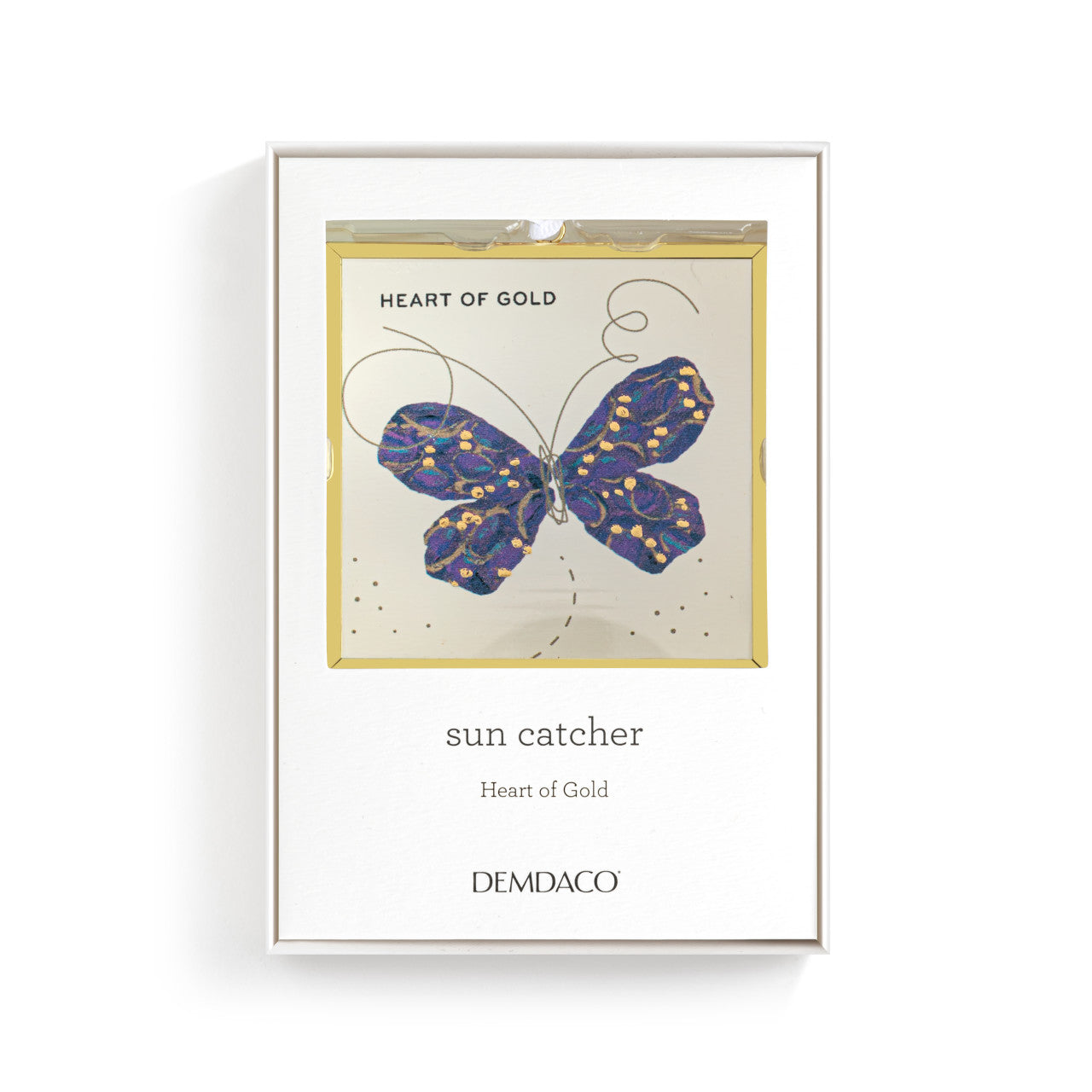 Heart of Gold Butterfly Suncatcher