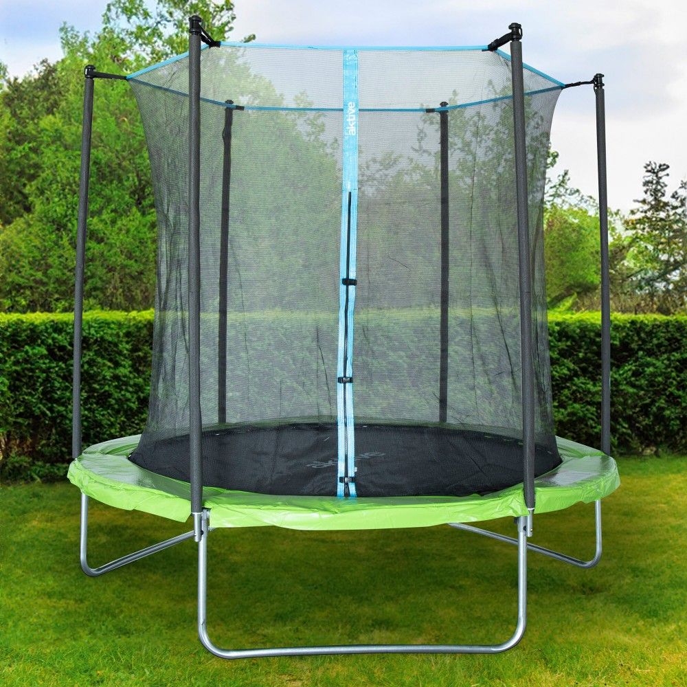 Cama Elástica Infantil Acero Máx.120 Kg - Aktive. Verde, Negro Y Azul