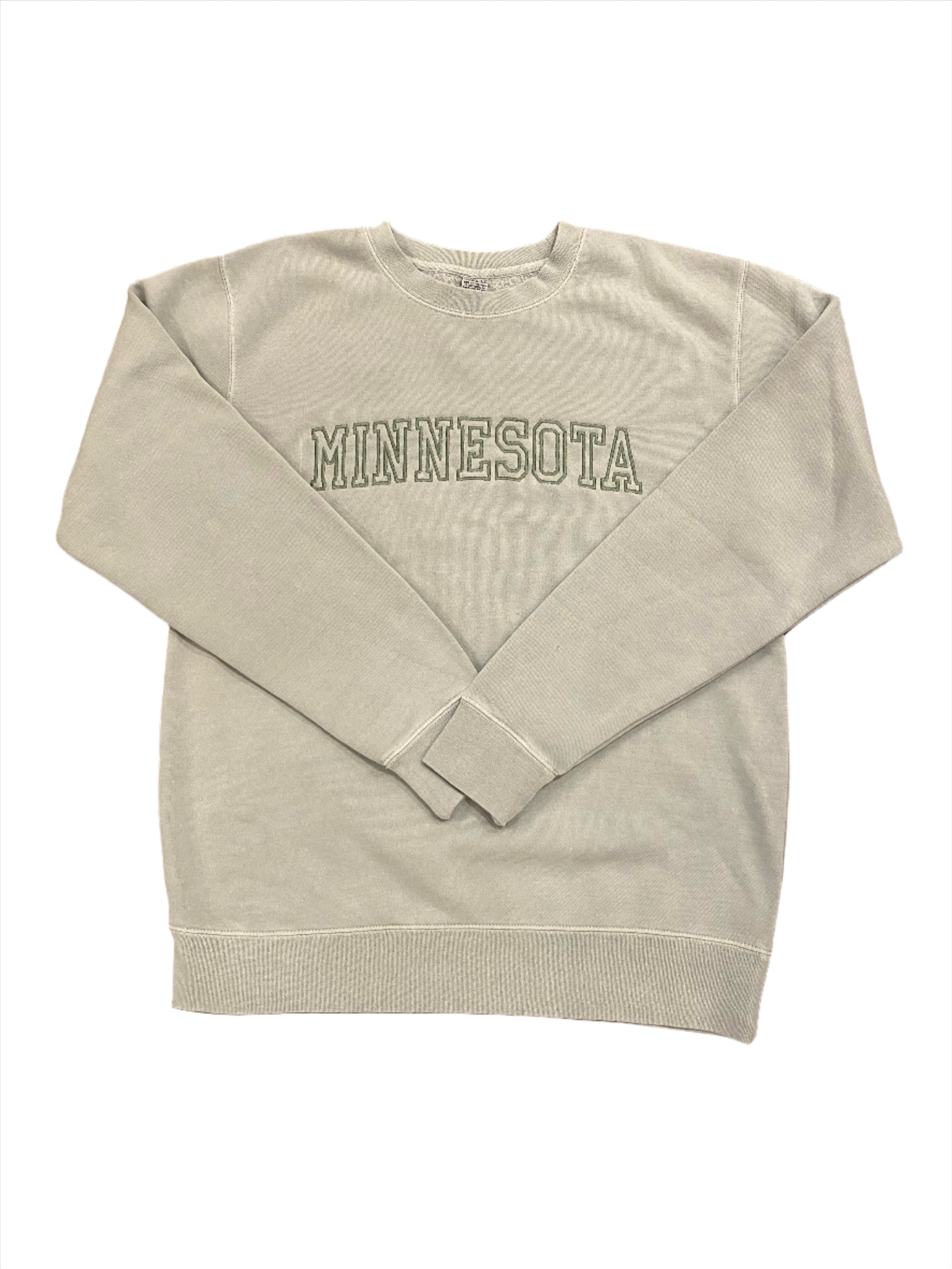 Embroidered Minnesota Sweatshirt - Desert Sage