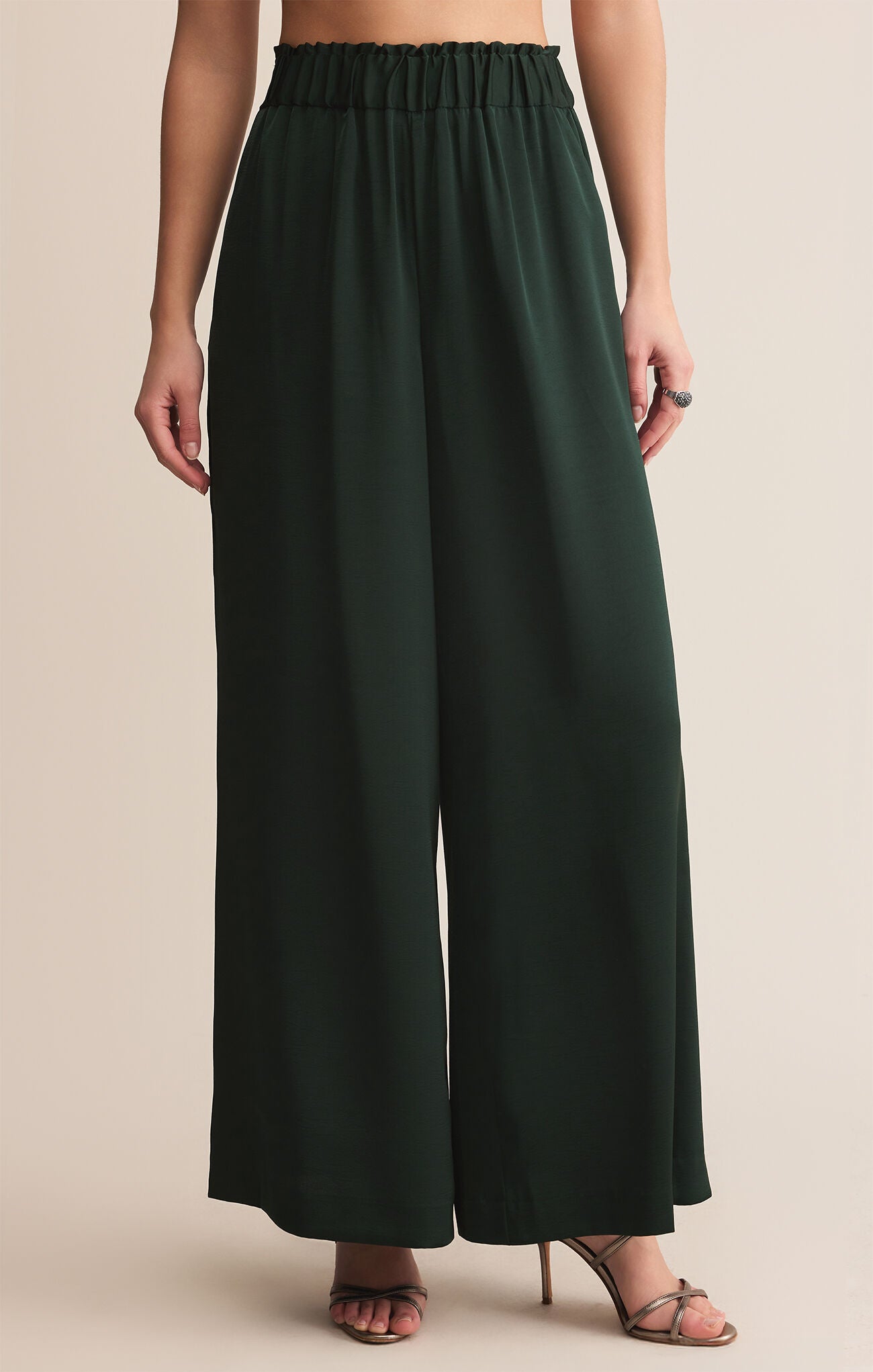 Isolde Satin Pant Garland Green