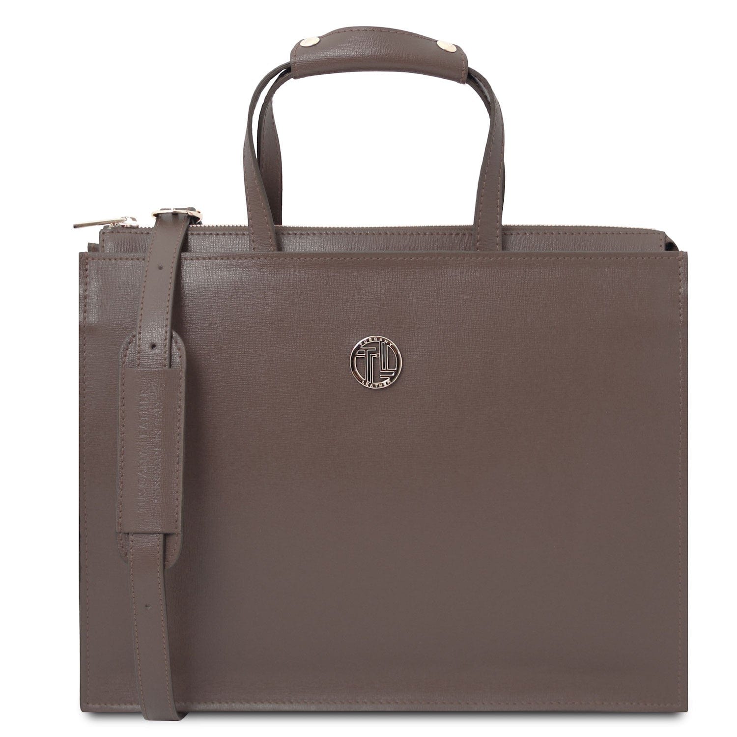 Palermo - Saffiano Italian leather briefcase 3-compartment for women | TL141369