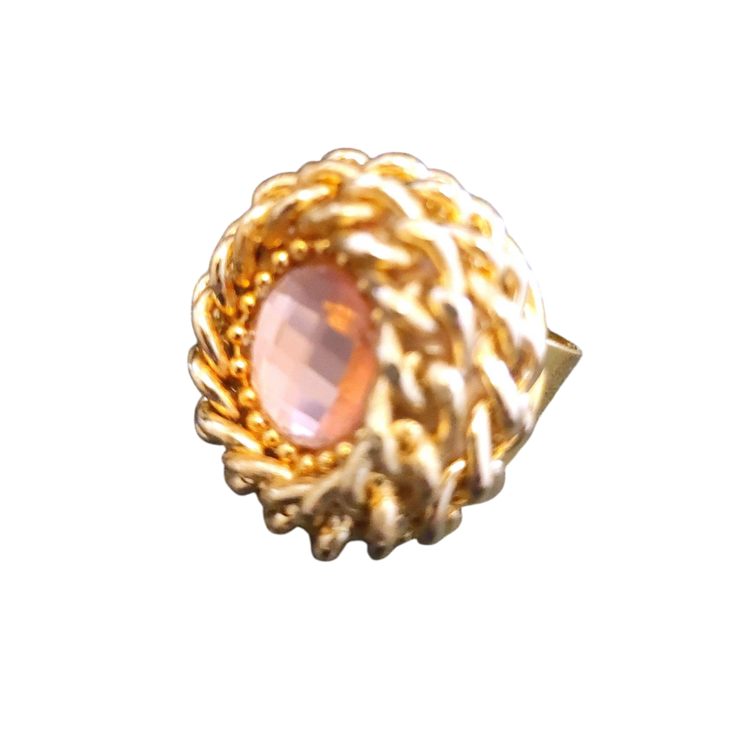 Gold Shiny Pink Vortex Ring