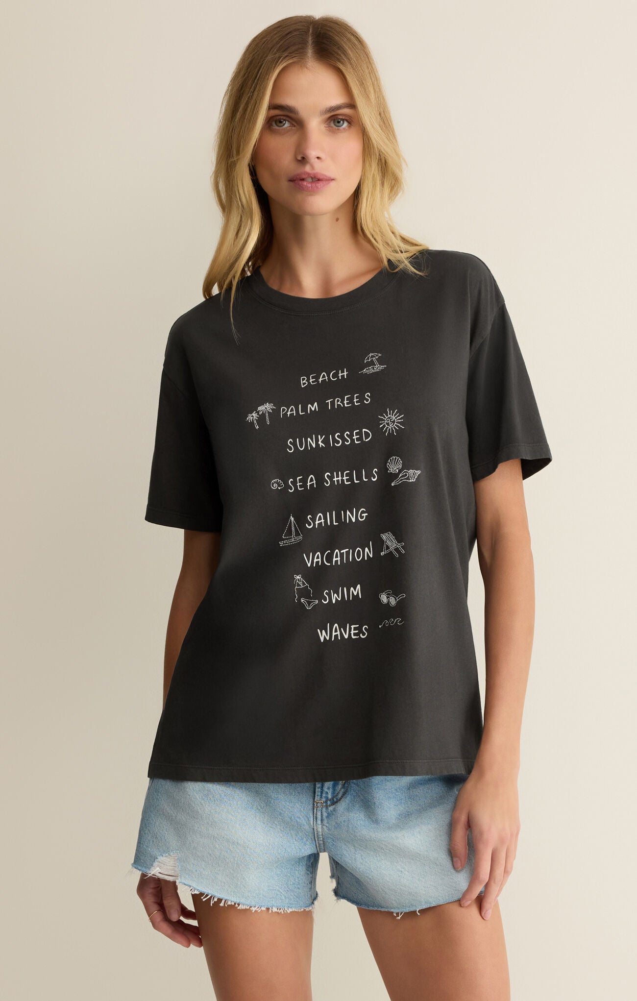 To do List Boyfriend Tee Black Sand