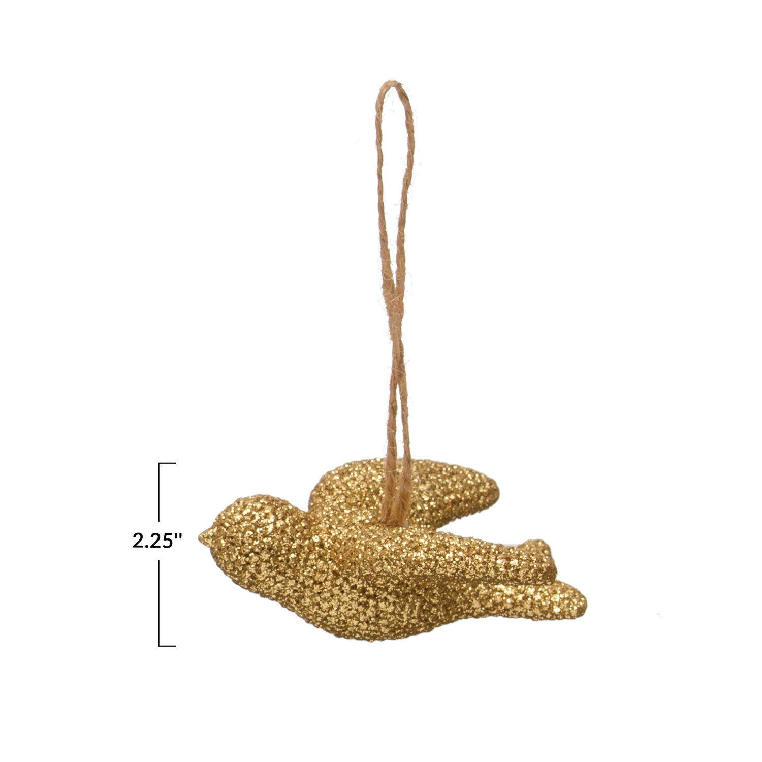 Resin Bird Ornament, Gold Finish