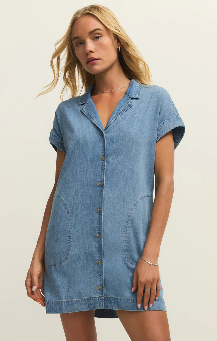 Napa Denim Mini Dress Shoreline