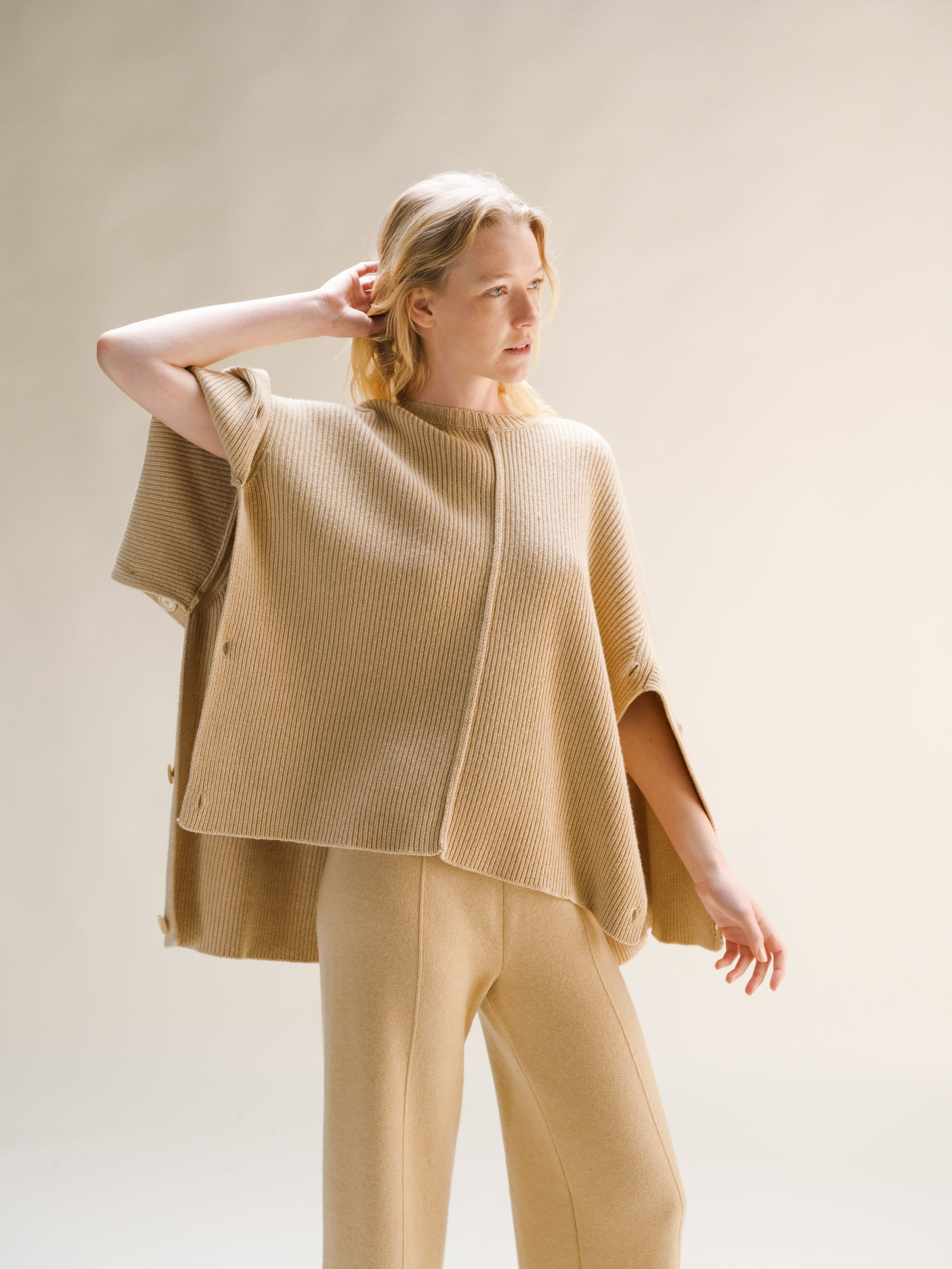 Wool & Cashmere Mix Oversized Cape Sweater