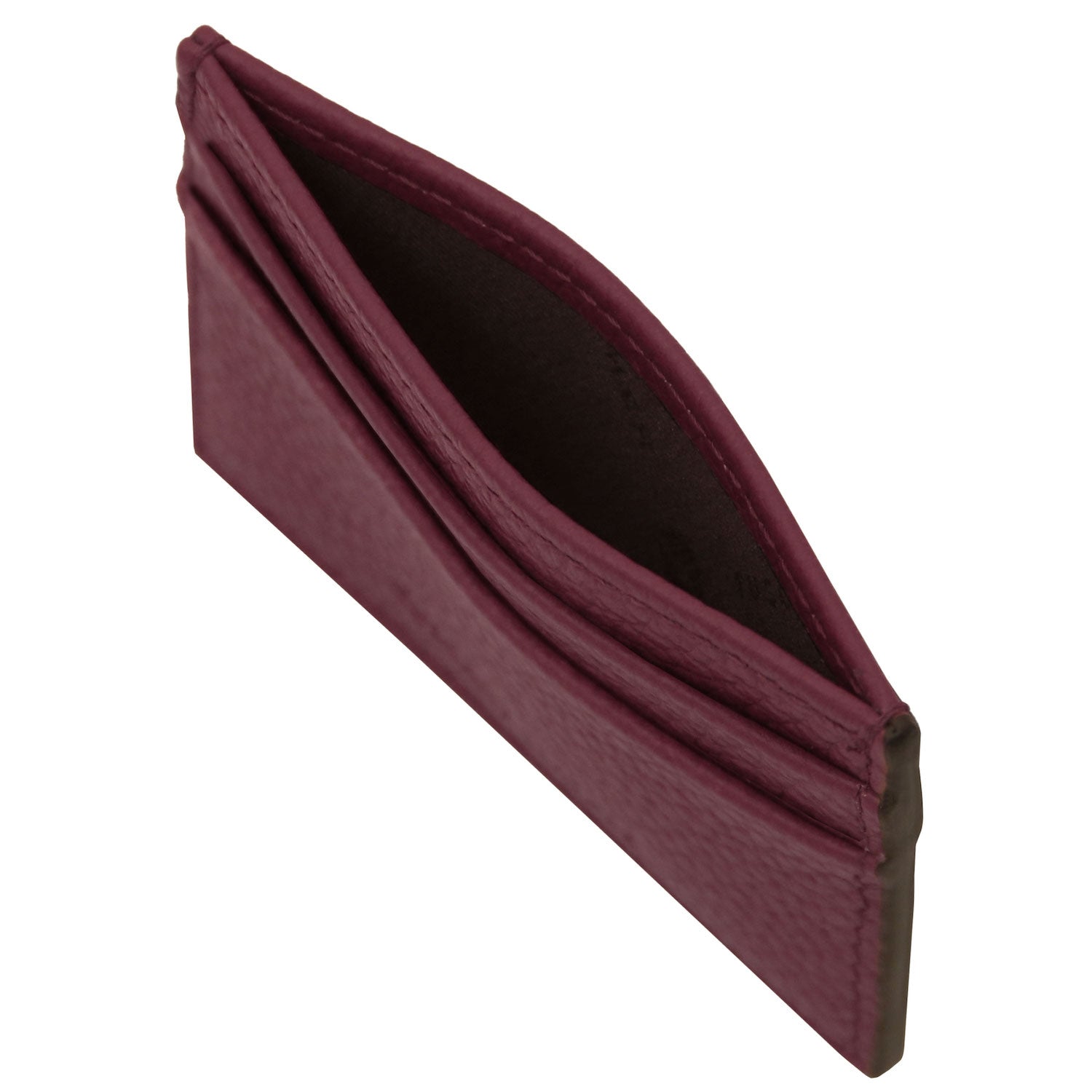 Leather card holder - 4 cards, pebbled leather | TL142474