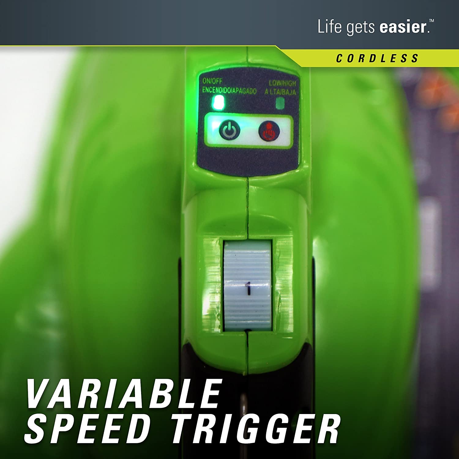 Soplador/Aspiradora de Hojas Inalámbrico 40V, Velocidad Variable de 185 MPH, Batería de 4.0Ah y Cargador Incluidos, Modelo 24322