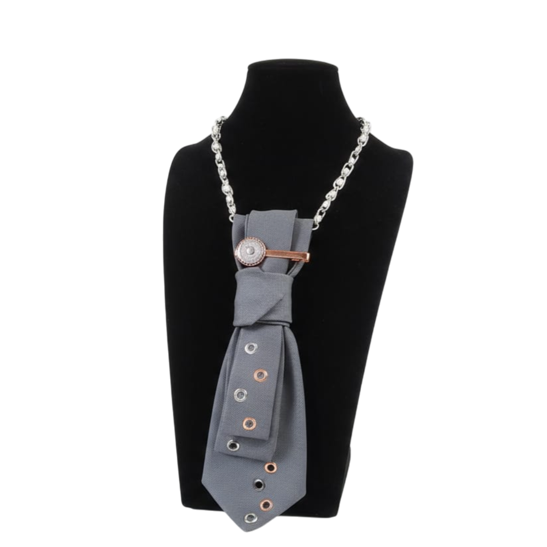 Rebel Grey 4-in-1 Jeweled Tie