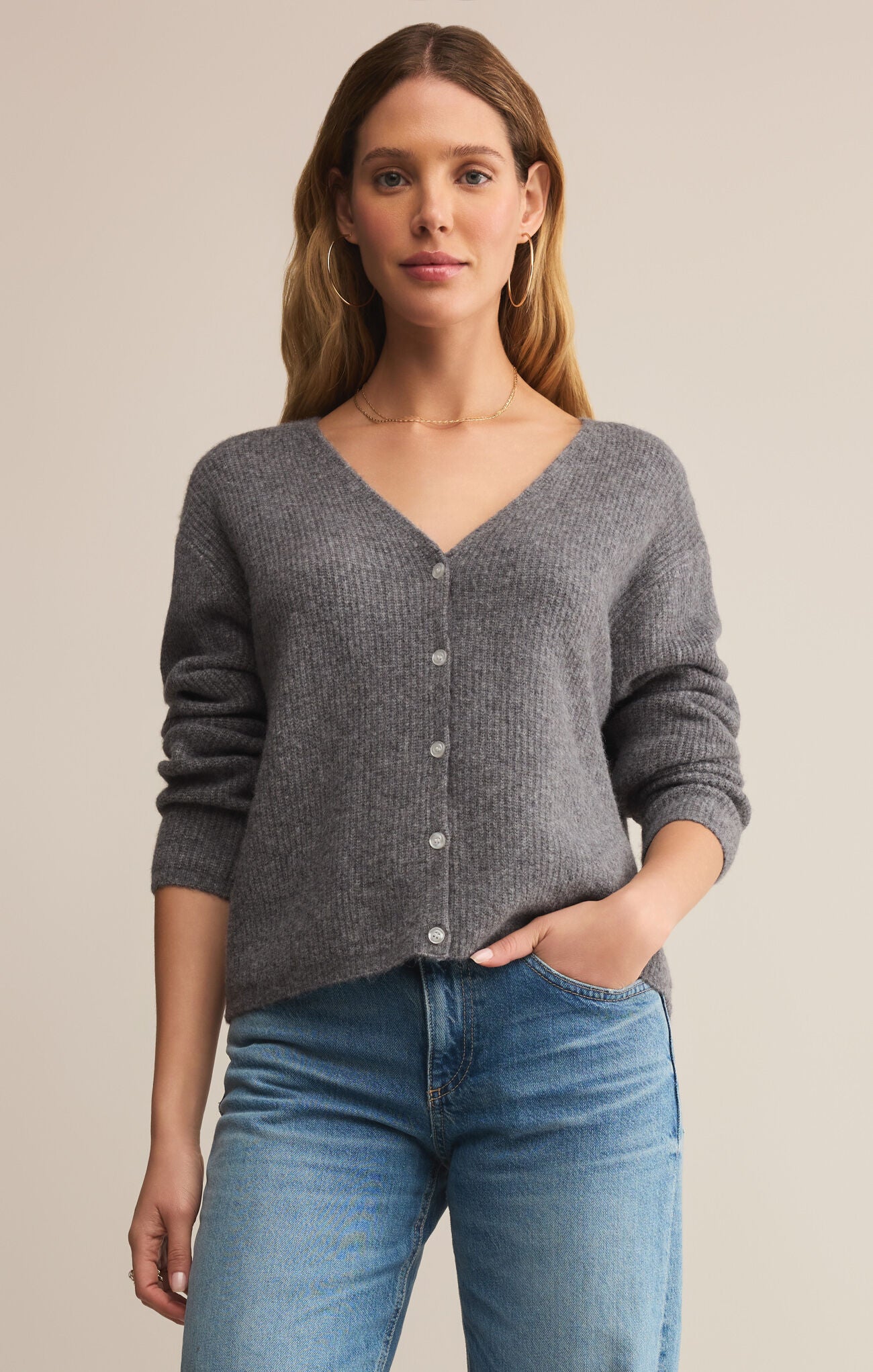 Emile Cardigan - Classic Heather Grey