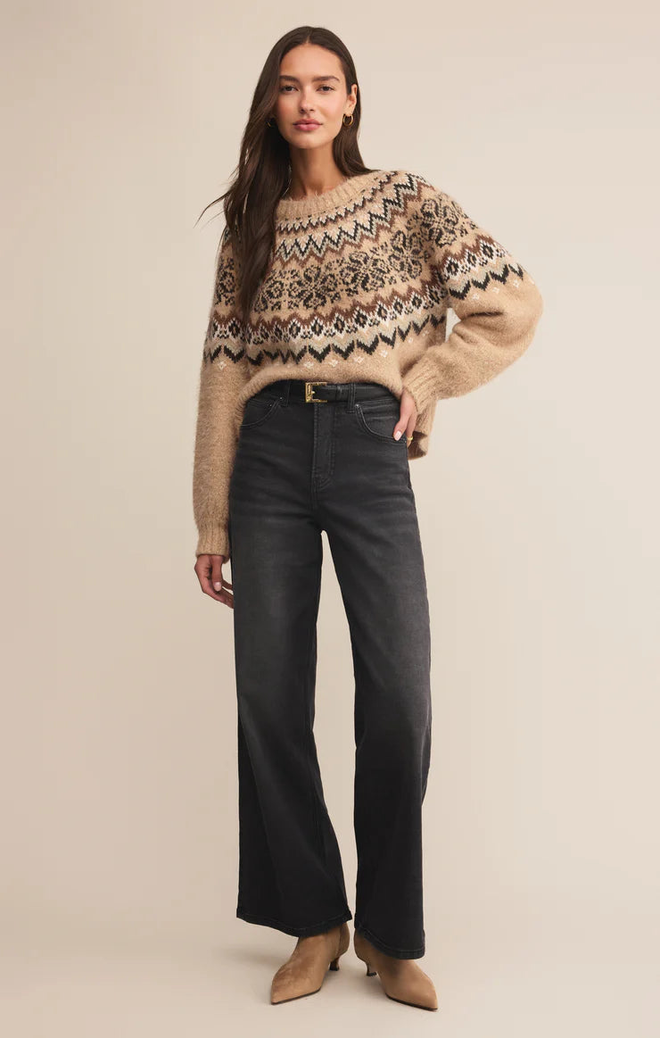 Kenaby Fair Isle Sweater - Oatmeal