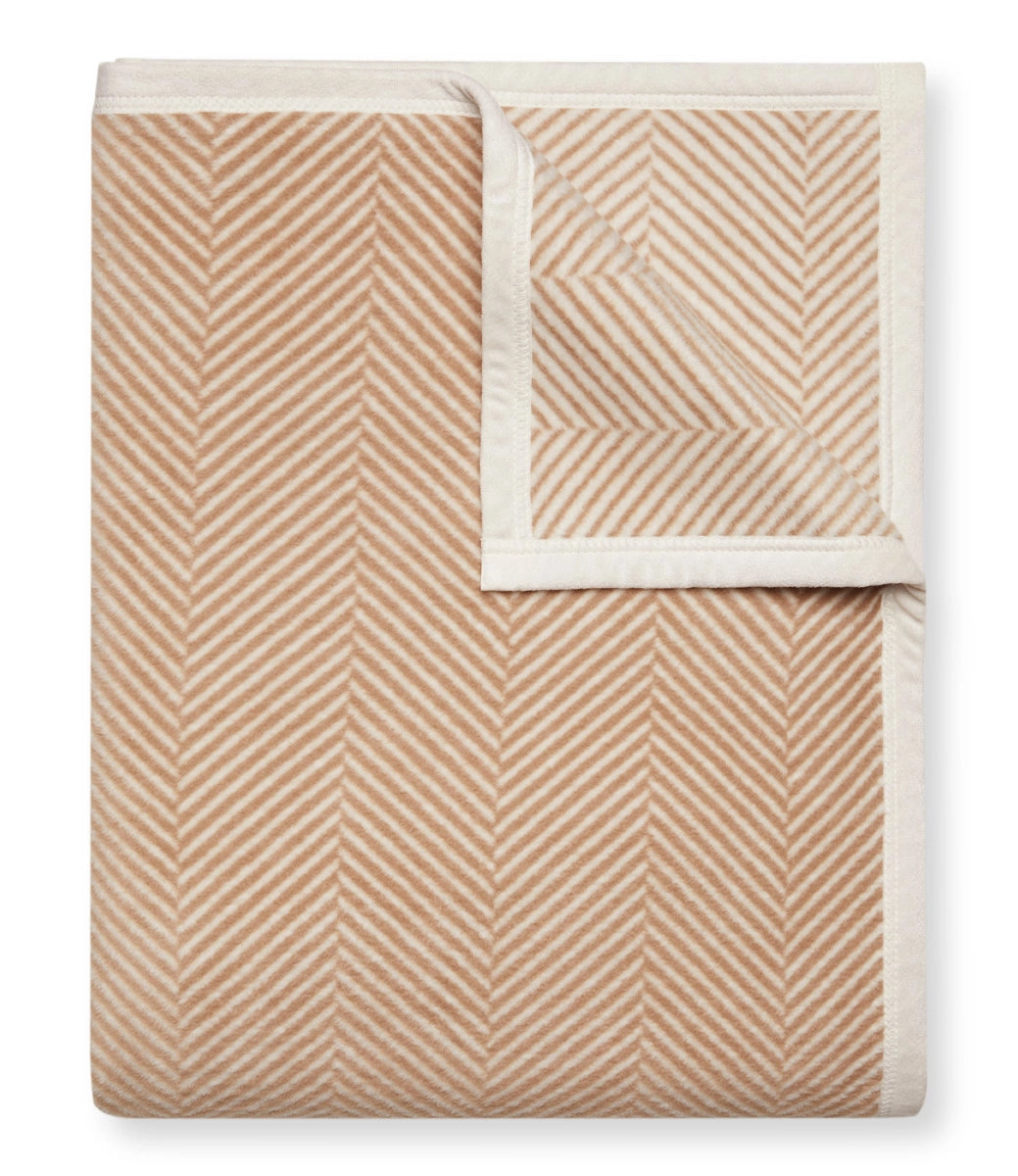 Harborview Herringbone Tan Blanket - Chappy Wrap