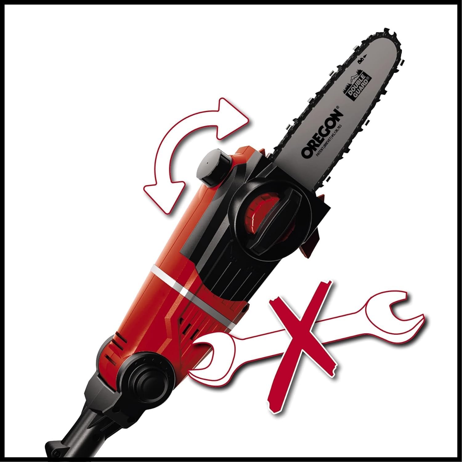 Einhell Herramienta multifunción de batería Power X Change GE-HC 18 Li T Solo - 200 W, 18 V, cortasetos y sierra eléctrica 2 en 1, espada Oregon, cargador y batería no incluidas