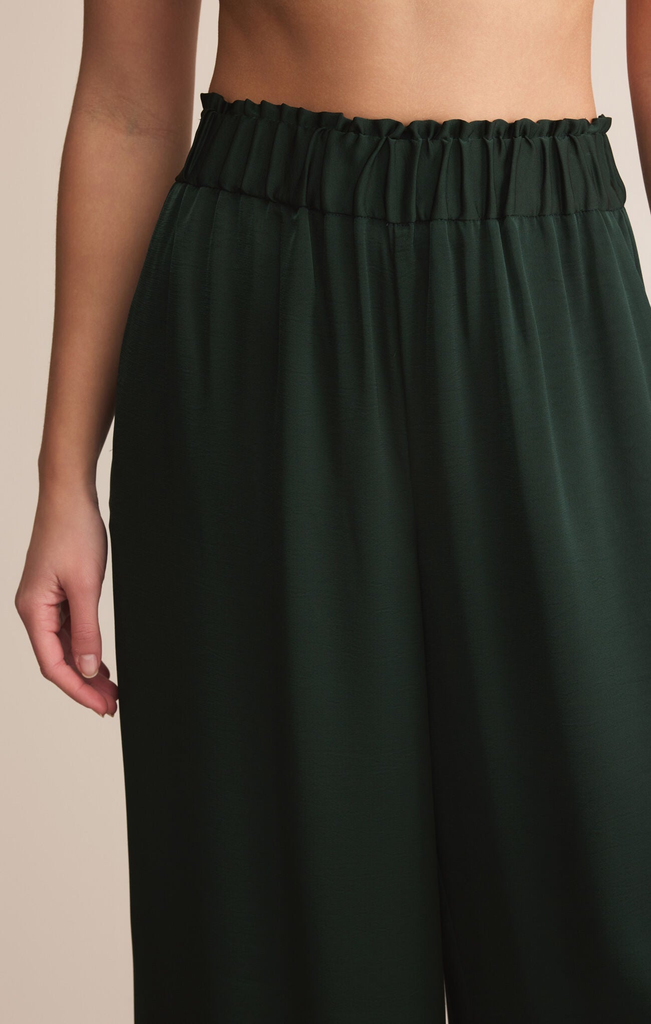 Isolde Satin Pant Garland Green