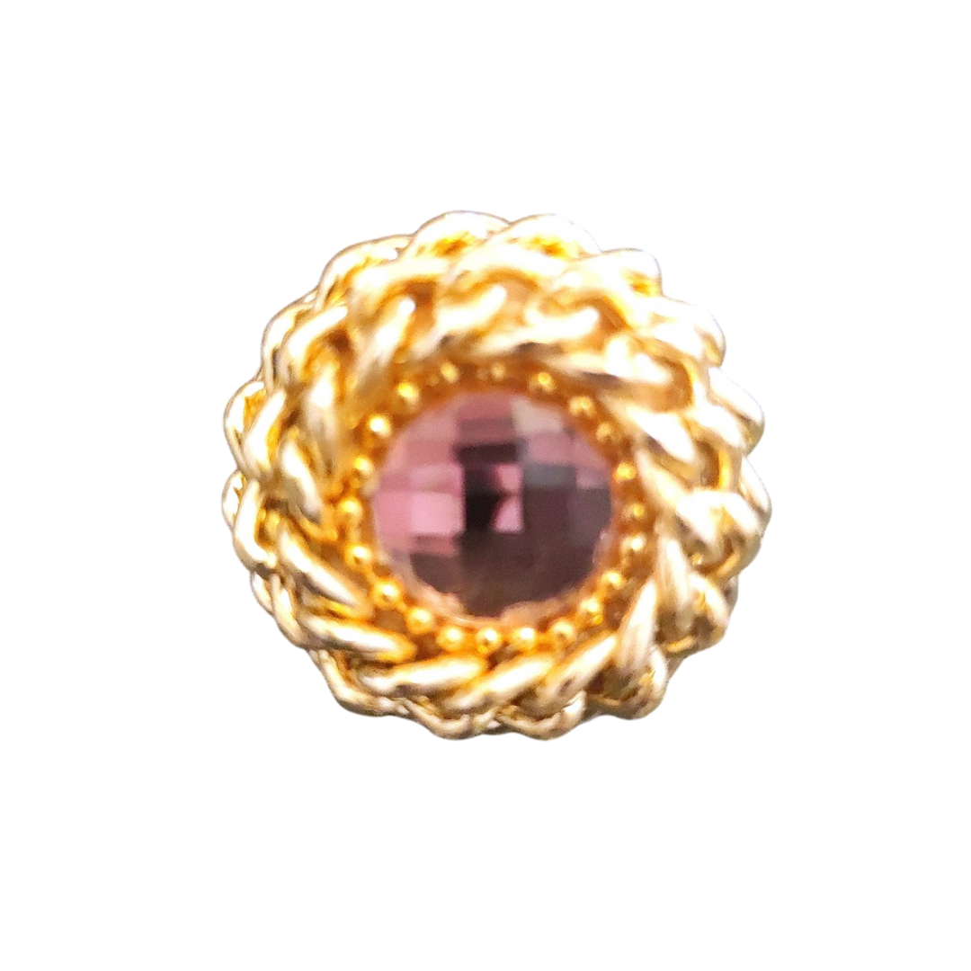 Gold Shiny Pink Vortex Ring