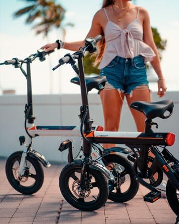 Jasion EB3 Bicicleta Eléctrica para Adultos – 21 mph, Motor Pico de 500W, Batería de 270Wh, Suspensión Trasera, 3 Niveles de Asistencia, Ebike Plegable de 14″ para Adultos y Adolescentes – Cumple con UL2849