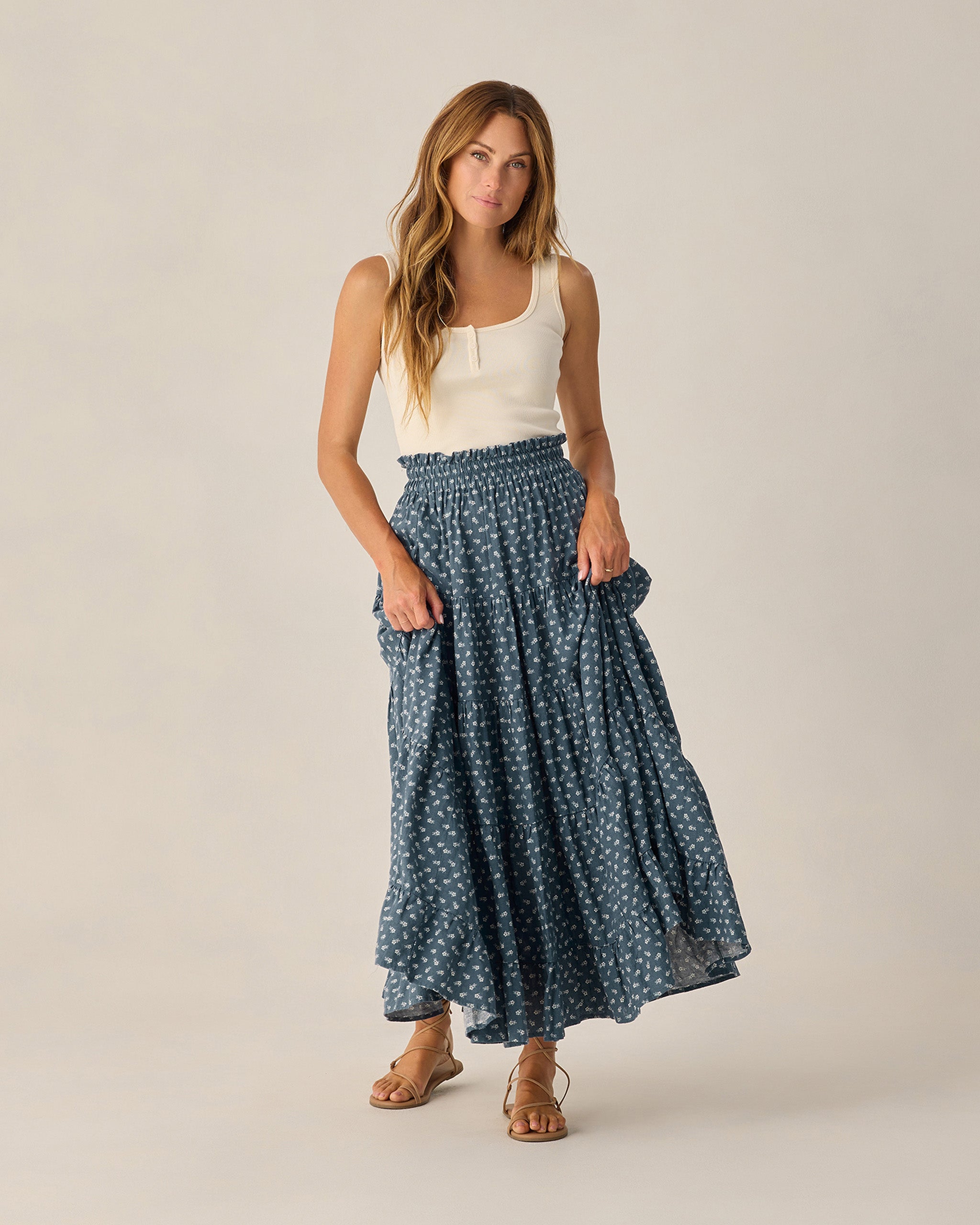 Ruffle Tiered Maxi Skirt | Ditsy
