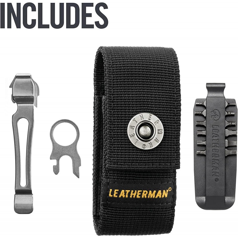 LEATHERMAN, Charge Plus TTi Multiherramienta de Titanio con Tijeras y Cortadores de Alambre Premium Reemplazables, Acero Inoxidable, Fabricado en EE. UU