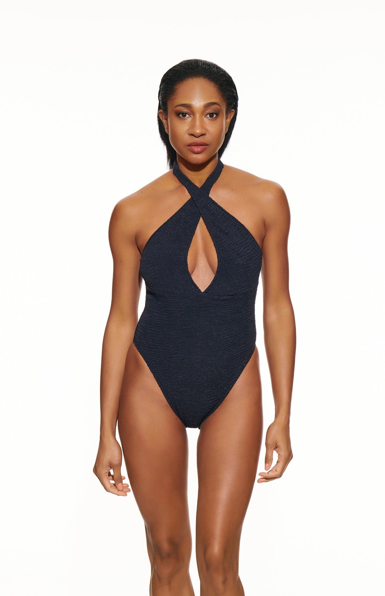 Procida Criss Cross Halter One Piece Swimsuit