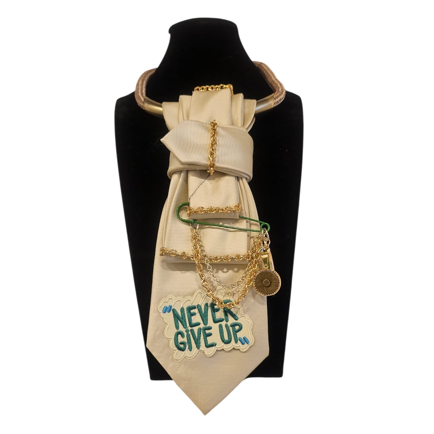 Never Give Up 4-in-1 Jeweled Tie