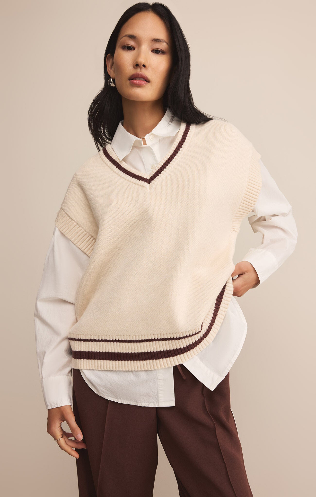 Fletcher Sweater Vest - Crystal