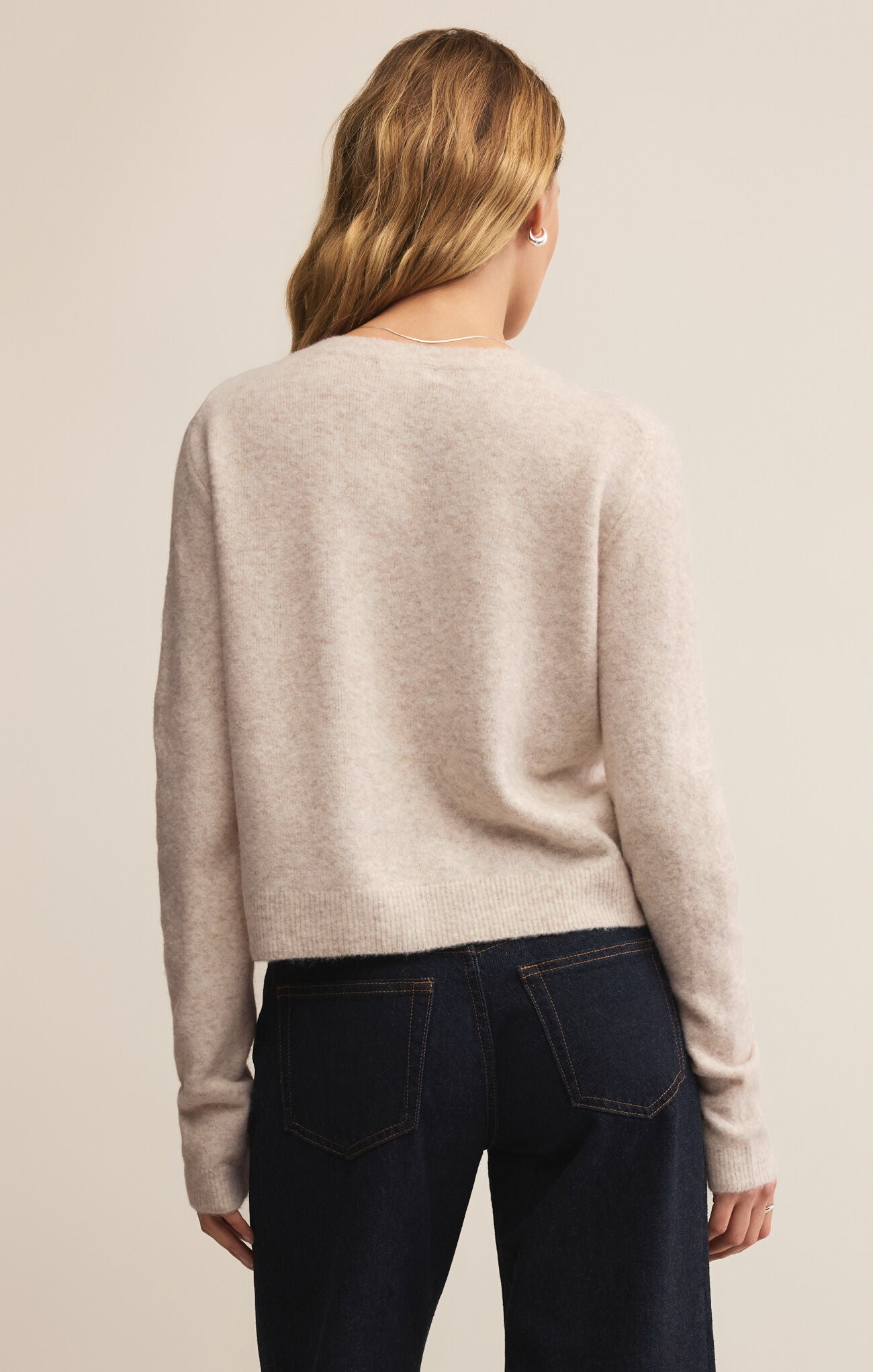 Medina Cardigan Light Oatmeal Heather