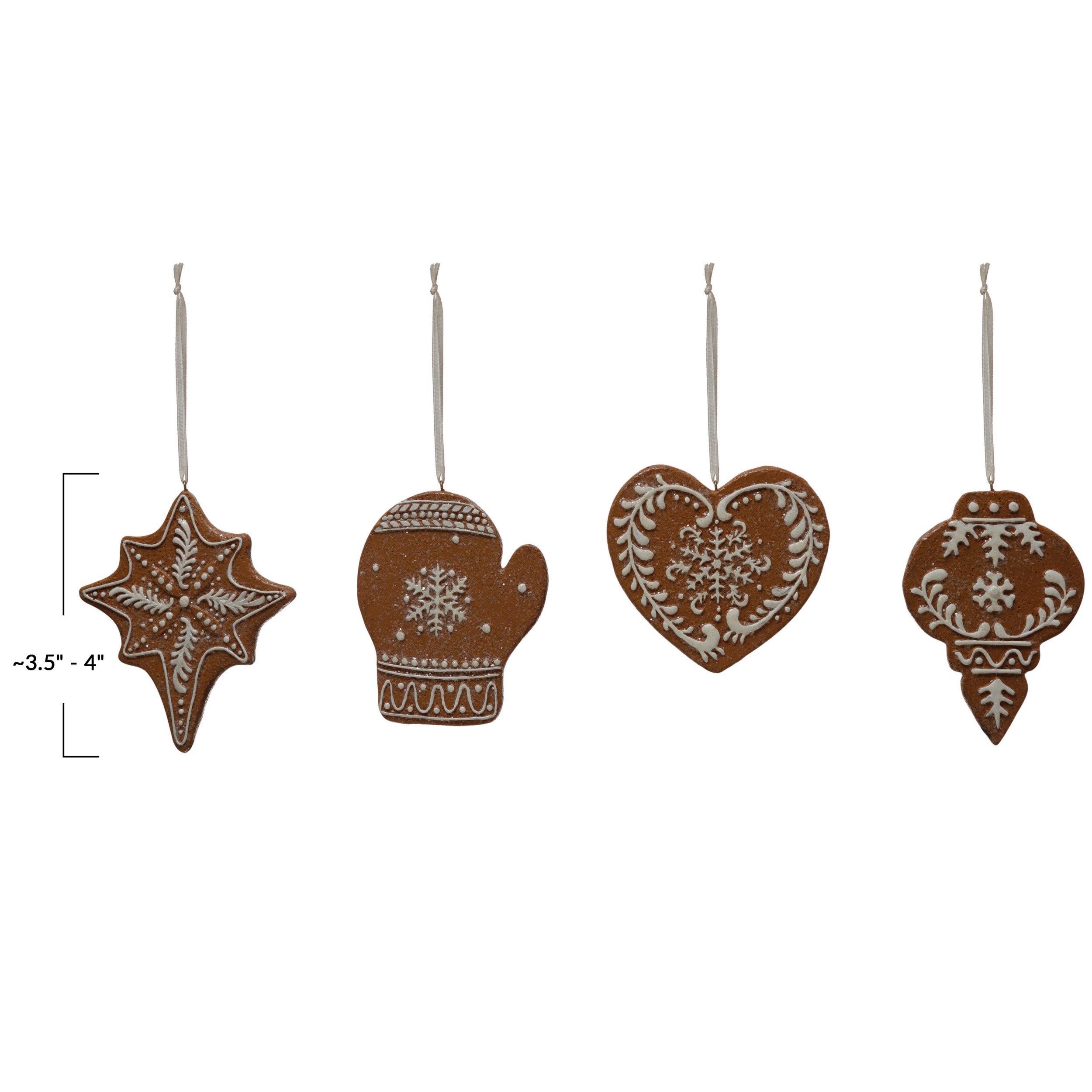 Resin Gingerbread Ornament, 4 Styles