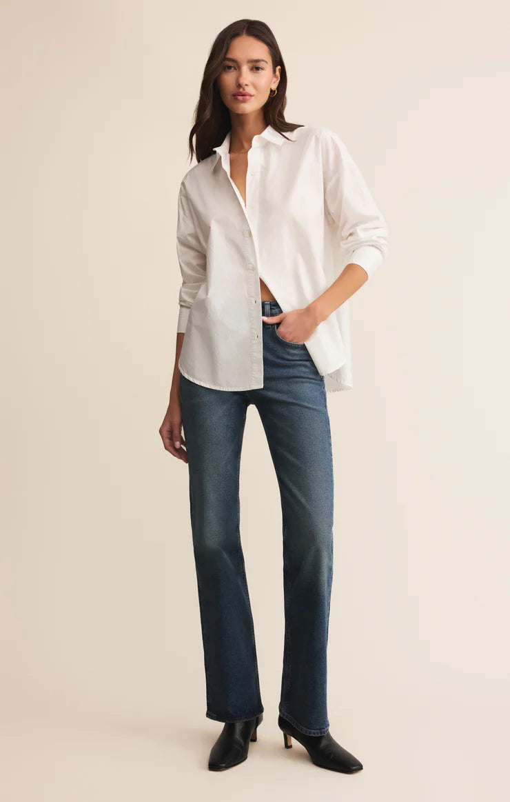 Elevated Poplin Shirt - White