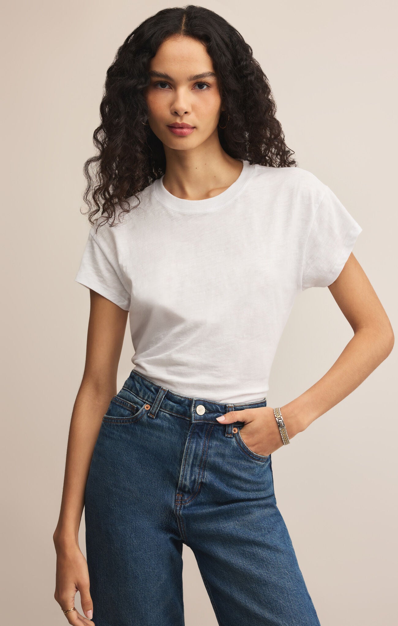 Modern Slub Tee - White