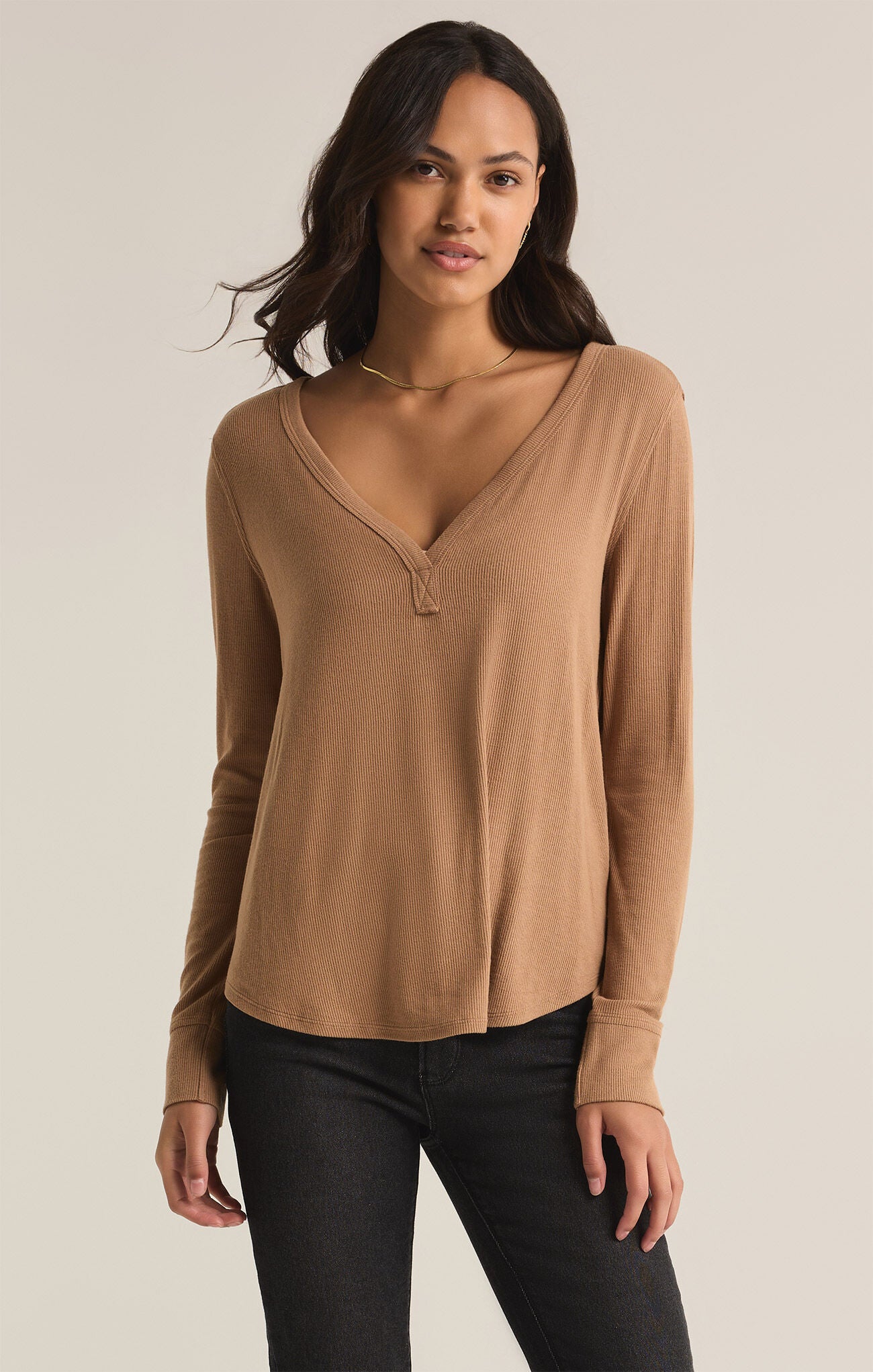 Elton Rib Top- Campfire