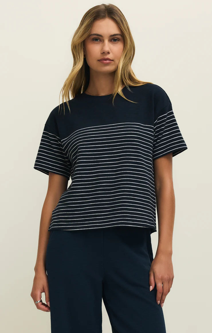 Harbor Striped Shirt- Eclipse