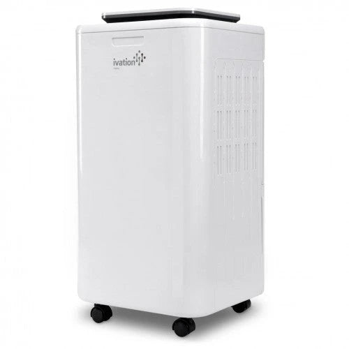 Deshumidificador compacto Ivation de 11 pintas – con manguera de drenaje continuo para espacios pequeños, baño, ático, espacio de arrastre y closets – para espacios de hasta 20 metros cuadrados (216 pies cuadrados).