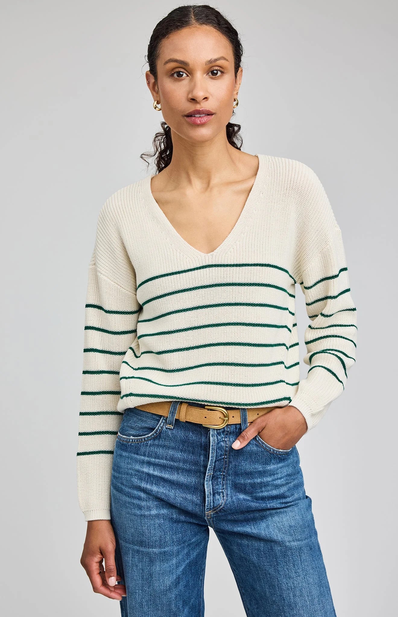 Tucker Pullover - Kelly Stripe