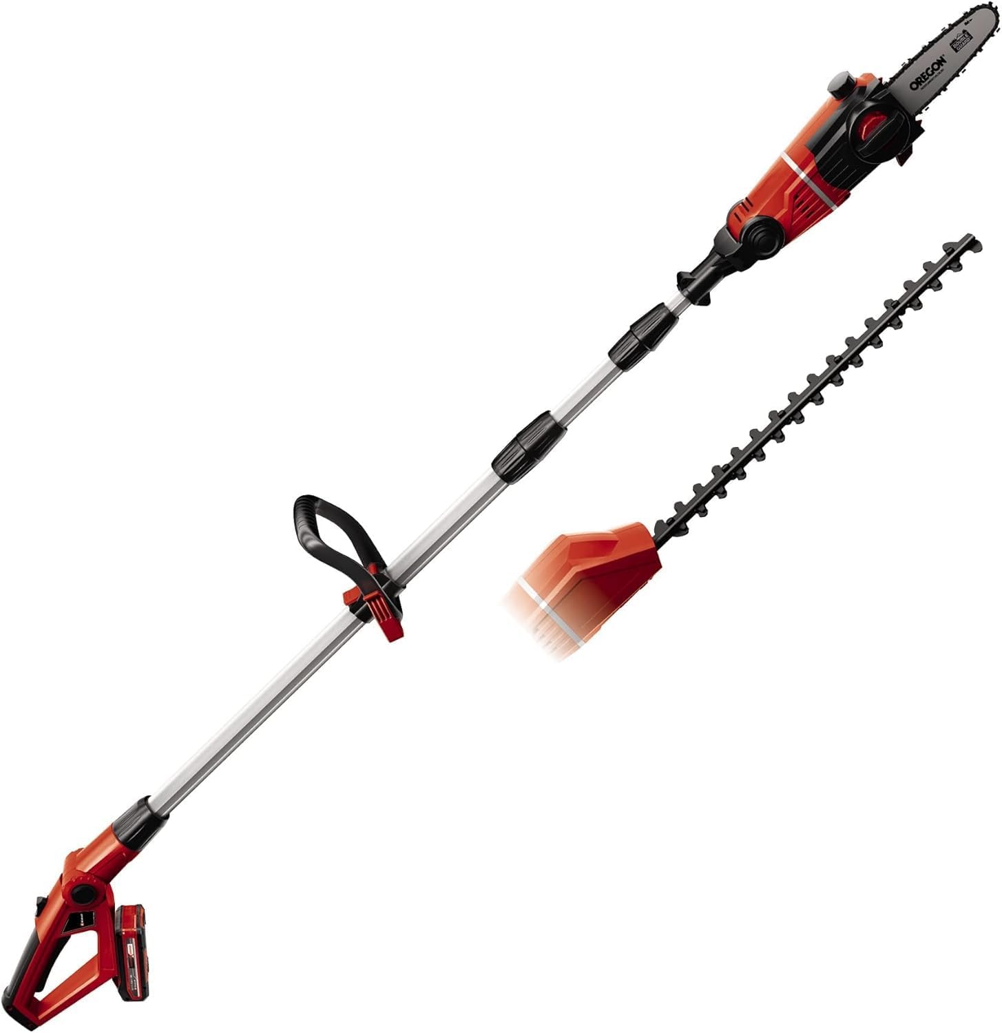 Einhell Herramienta multifunción de batería Power X Change GE-HC 18 Li T Solo - 200 W, 18 V, cortasetos y sierra eléctrica 2 en 1, espada Oregon, cargador y batería no incluidas