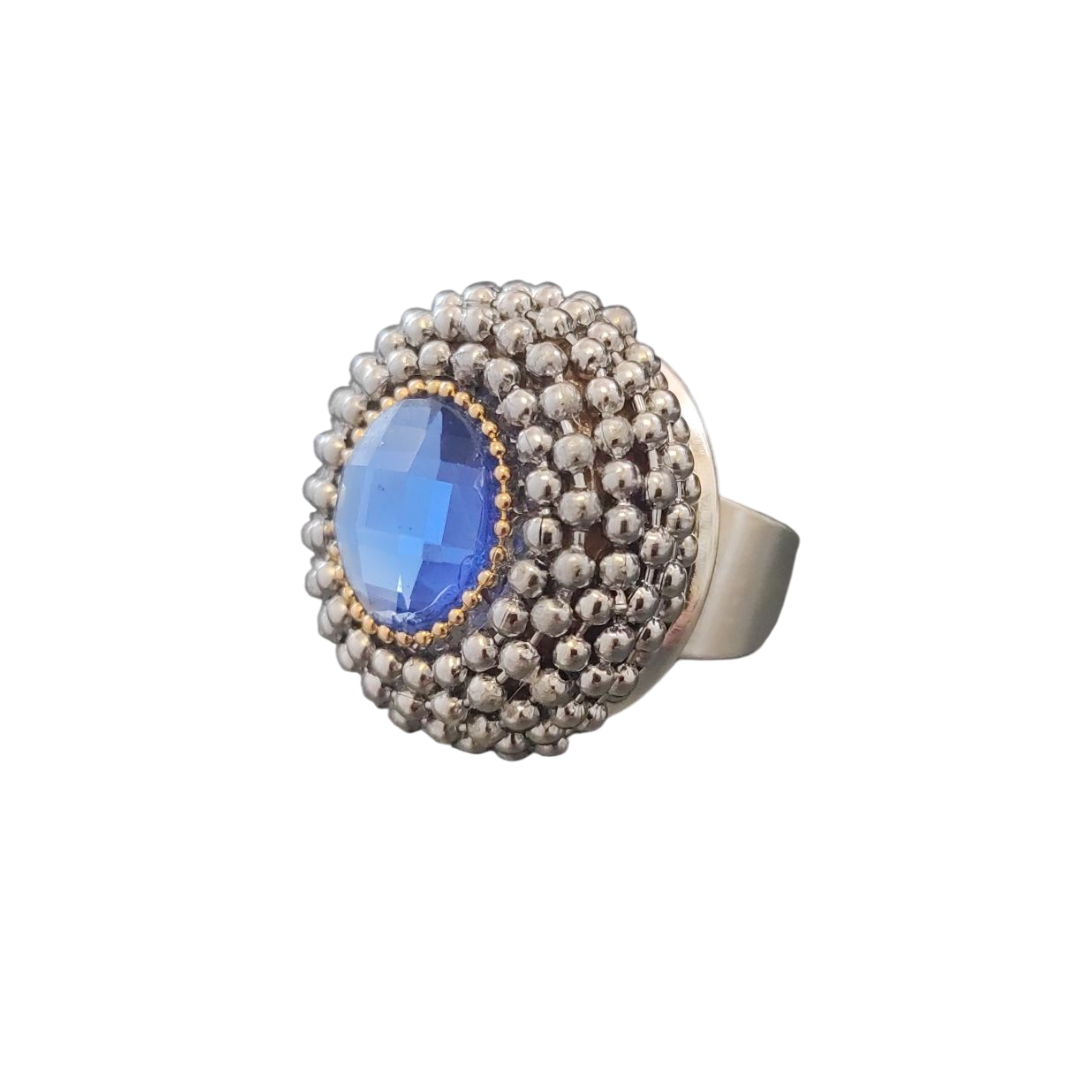 Rockabilly Blue Rebel Ring