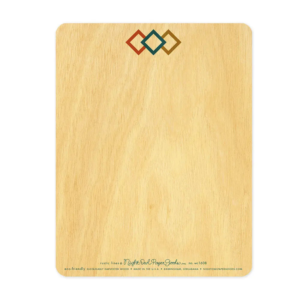 Rustic Lines Wood Father's Day Card