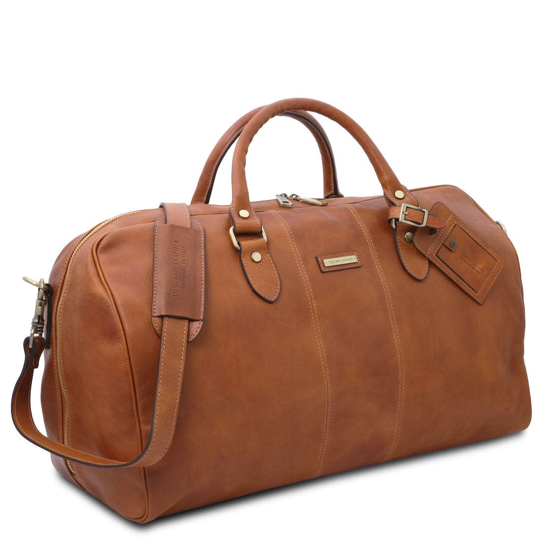 Lisbona - Travel leather duffel bag - Large size - Matte leather | TL141657
