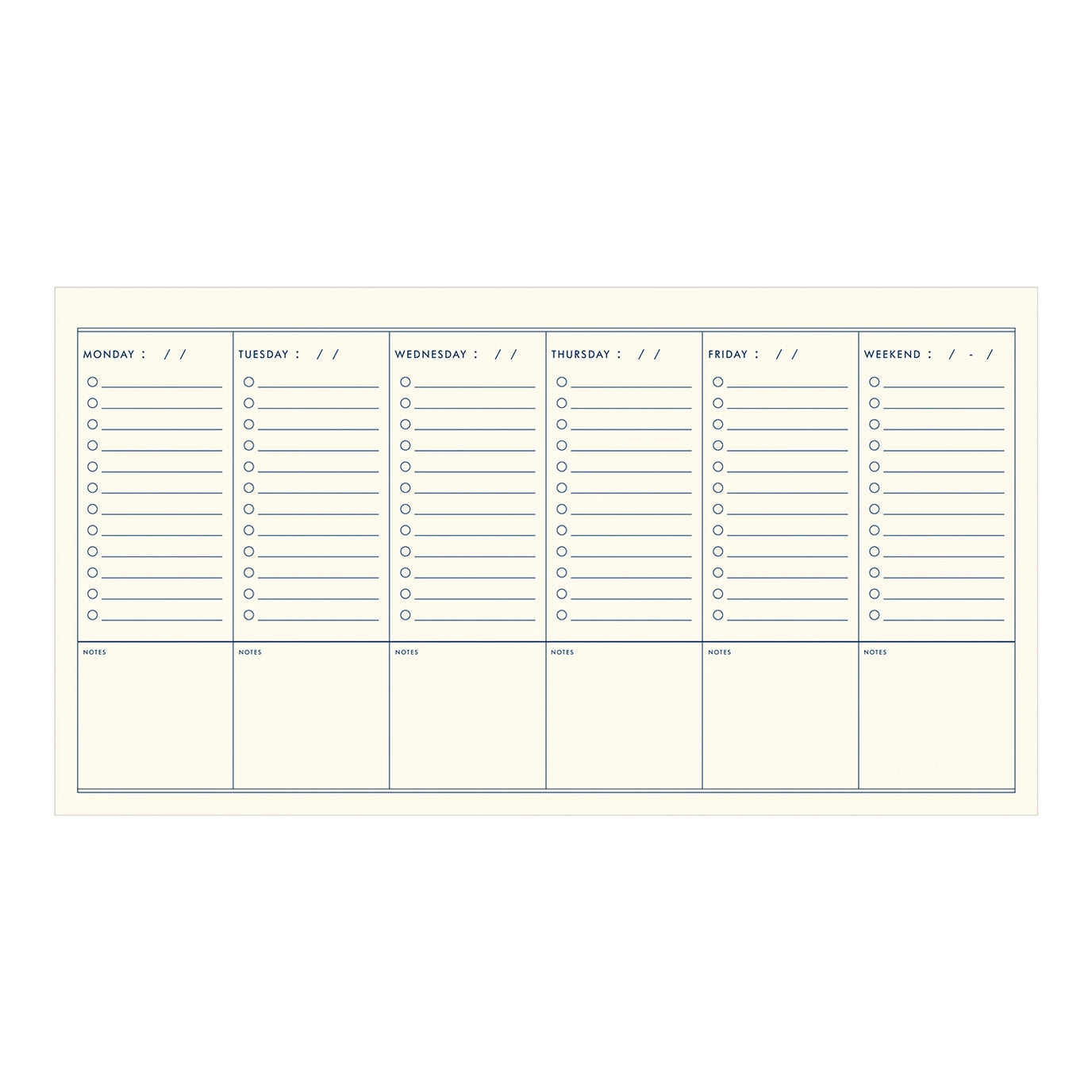 Weekly To Do Checklist