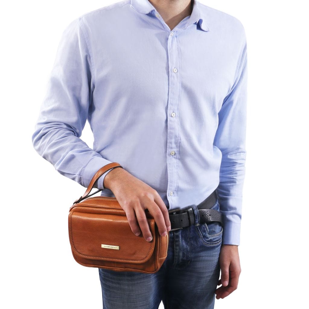 Ivan - Leather handy wrist bag for men | TL140849