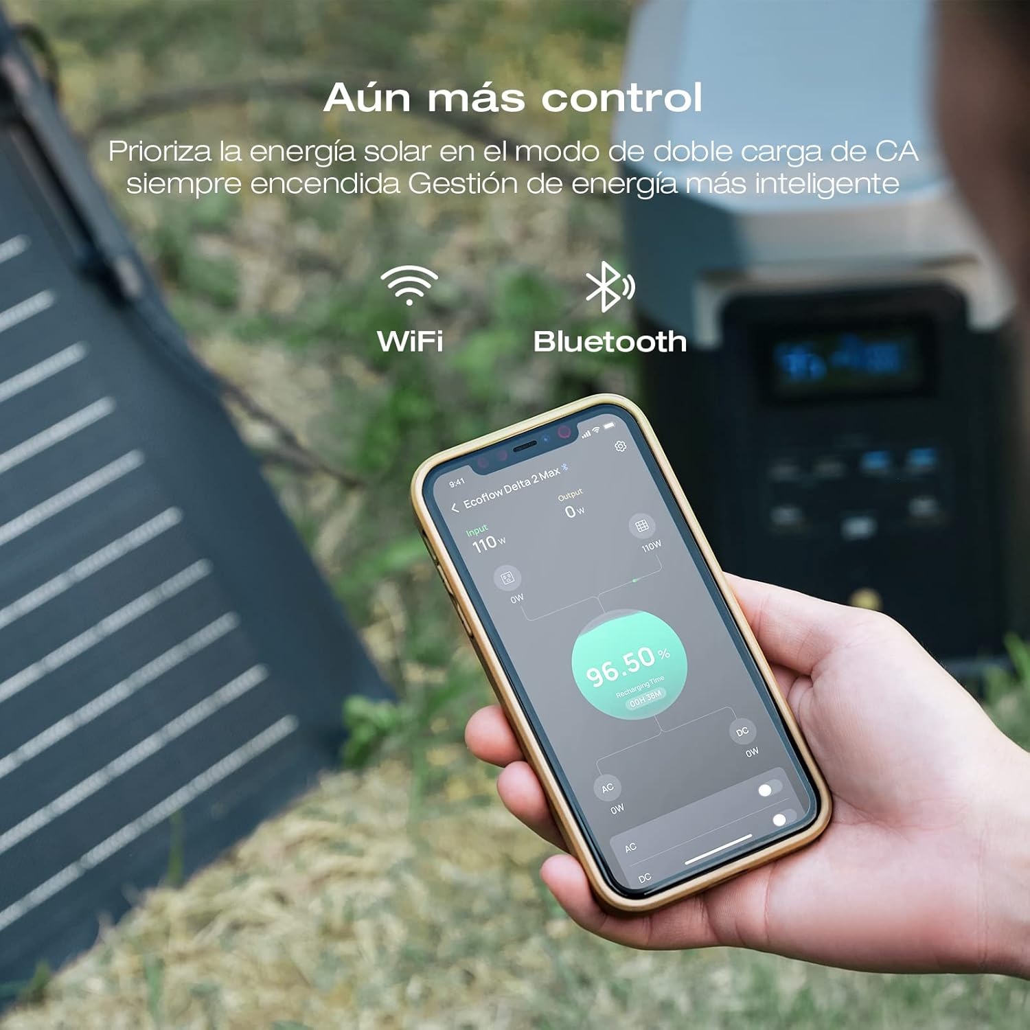 EcoFlow DELTA 2 Max Portable Power Station, 2048Wh, 3000 AC Cycles LFP Battery 80% Charge in 53mins, Power Up to 3100W Quiet Solar Generator for Home/Caravan/Camping