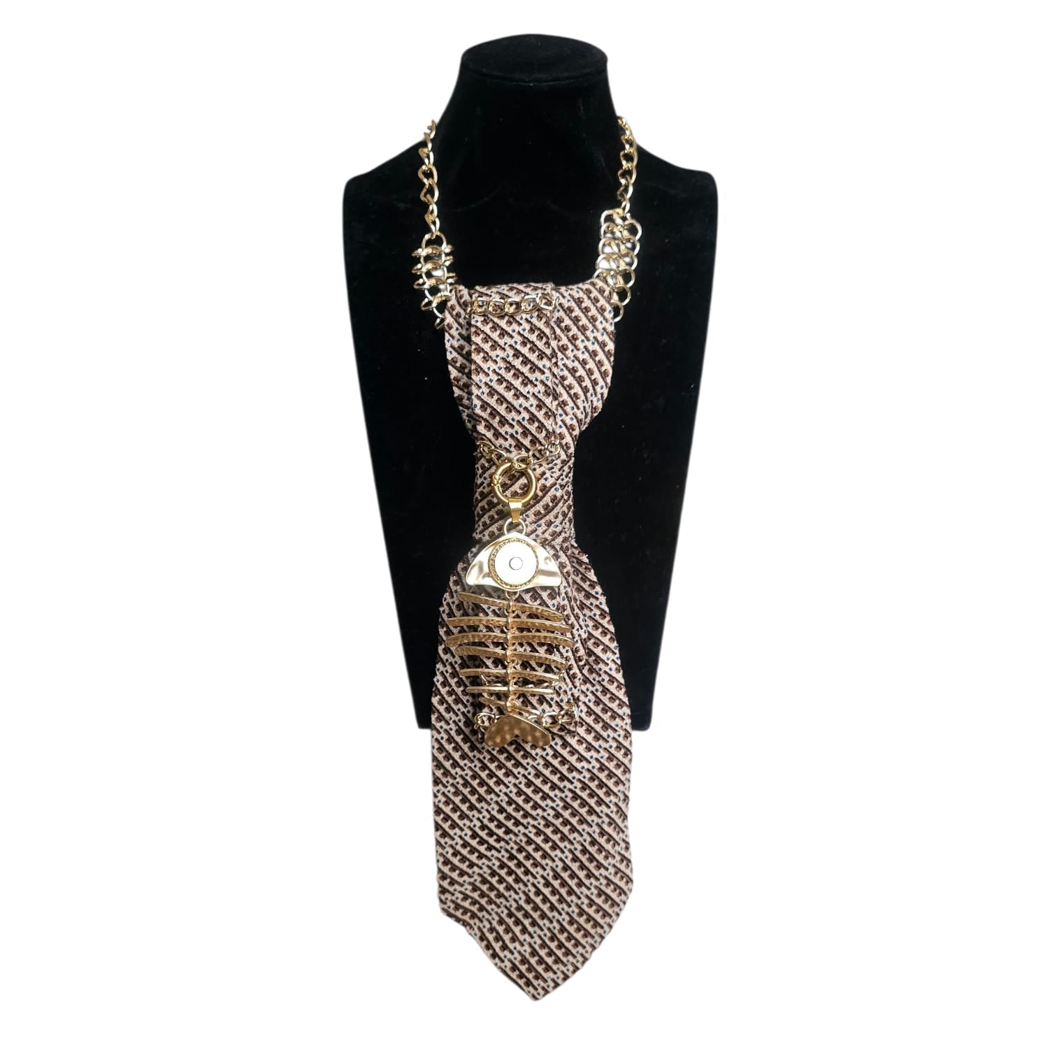 Fish Gold 4-in-1 Jeweled Tie