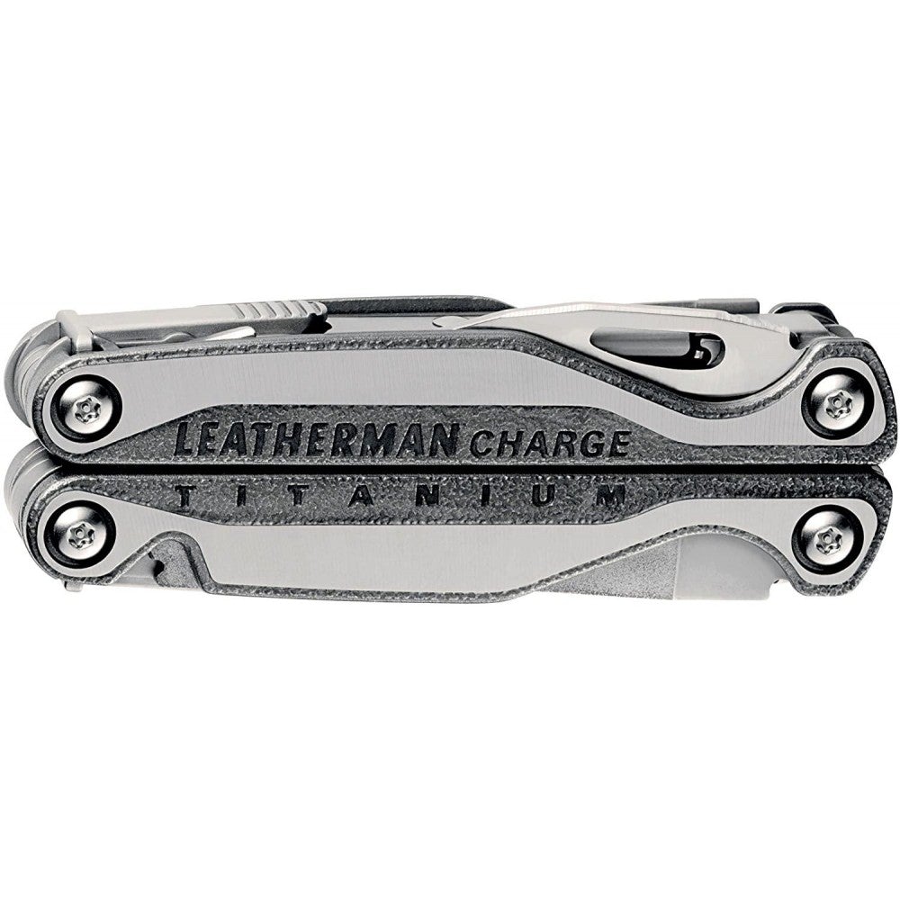 LEATHERMAN, Charge Plus TTi Multiherramienta de Titanio con Tijeras y Cortadores de Alambre Premium Reemplazables, Acero Inoxidable, Fabricado en EE. UU
