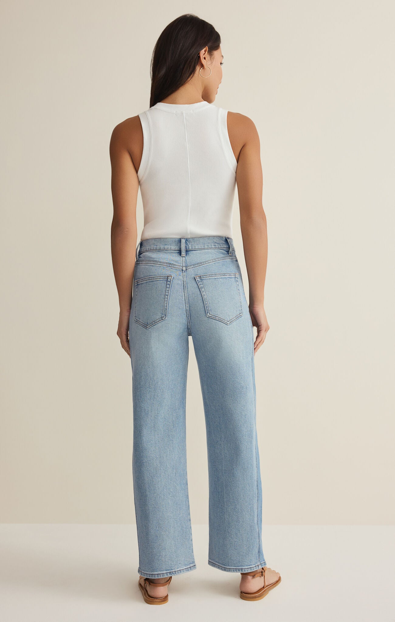 Luna High Rise Crop Bowed Denim