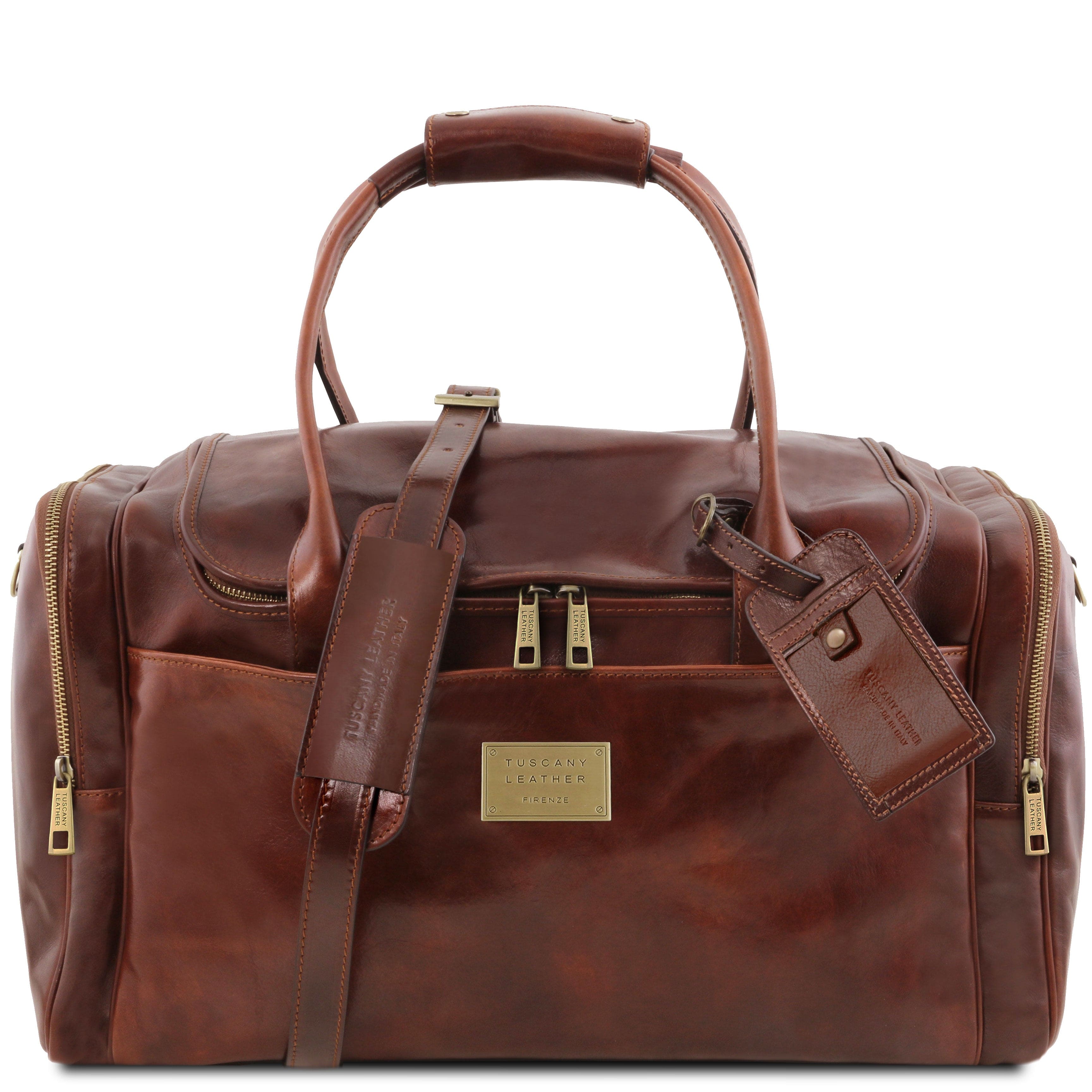 TL Voyager - Travel leather bag with side pockets | TL142141